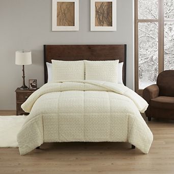 Sweet Home Collection Mika Faux Fur Comforter Set with Shams
