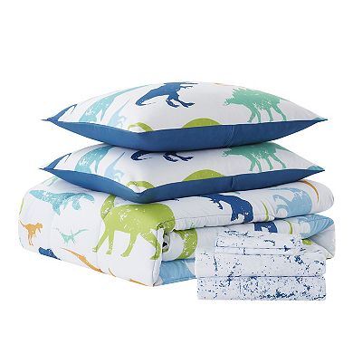 Sweet Home Collection Kid's Dinosaur Comforter & Sheet Set