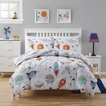 Sweet Home Collection Kid's Outer Space Comforter & Sheet Set