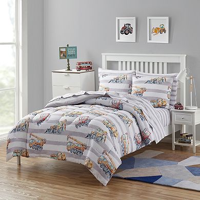 Sweet Home Collection Kid's Trucks Comforter & Sheet Set