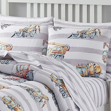 Sweet Home Collection Kid's Trucks Comforter & Sheet Set