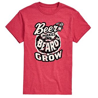 Men's Beer Makes Beards Grow Tee