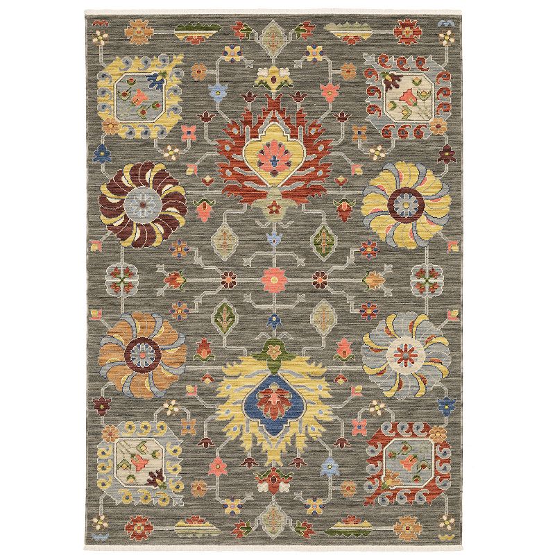 StyleHaven Lawson Classic Bohemian Indoor Area Rug, Grey, 8X11 Ft