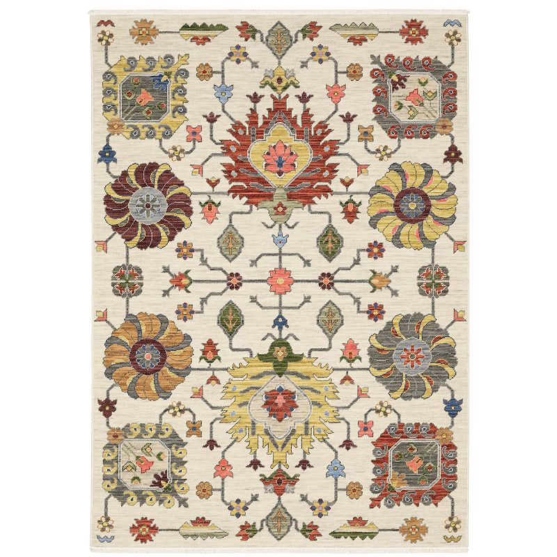 StyleHaven Lawson Classic Bohemian Indoor Area Rug, White, 10X13 Ft