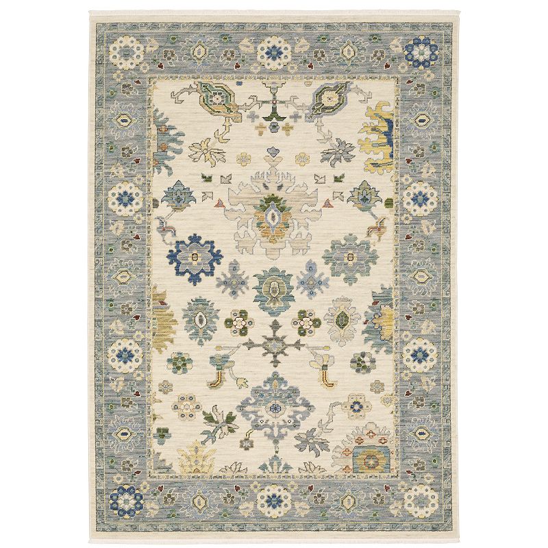 StyleHaven Lawson Traditional Classic Indoor Area Rug, White, 8X11 Ft