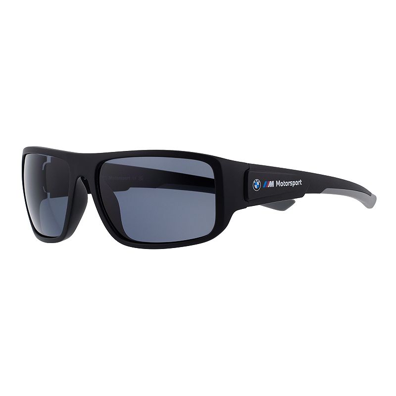 BMW Motorsport Polarized Wrap Sunglasses, Size: Medium, Grey