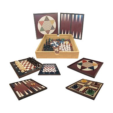 5-in-1 Wood Game Set