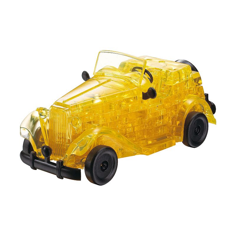 3D Crystal Puzzle - Classic Car (Yellow): 53 Pcs, Multicolor