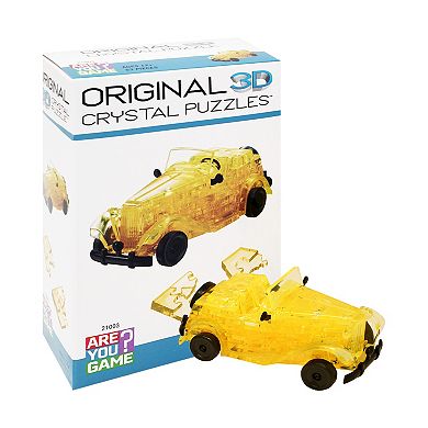 3D Crystal Puzzle - Classic Car (Yellow): 53 Pcs