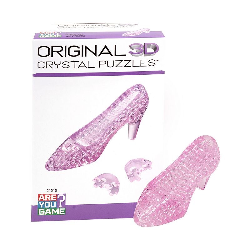 55628890 AreYouGame 44-Piece 3D Crystal Pink Slipper Puzzle sku 55628890