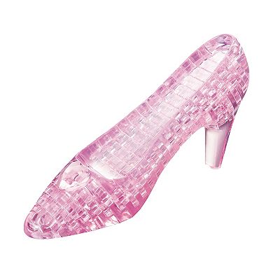 AreYouGame 44-Piece 3D Crystal Pink Slipper Puzzle