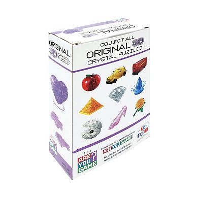AREYOUGAMECOM 46-Piece 3D Purple Heart Crystal Puzzle