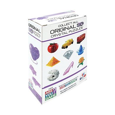 AreYouGame 46-Piece 3D Purple Heart Crystal Puzzle