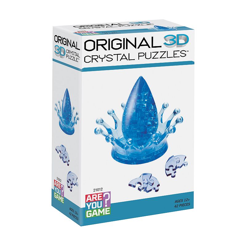 3D Water Crown 42-Piece Crystal Puzzle, Multicolor