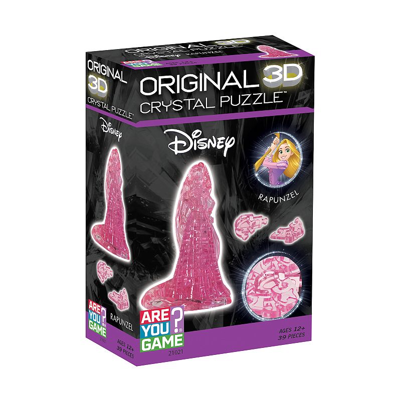 3D Crystal Puzzle - Disney Rapunzel (Pink): 39 Pcs, Multicolor