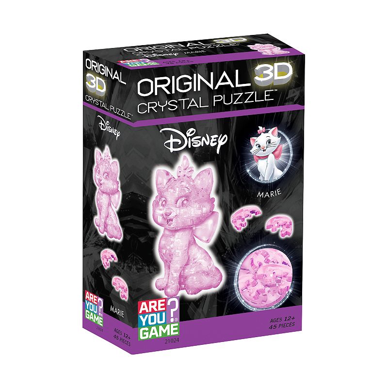 3D Crystal Puzzle - Disney Marie (Pink): 45 Pcs, Multicolor