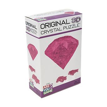 AREYOUGAMECOM 43 pc 3D Crystal Pink Diamond Puzzle