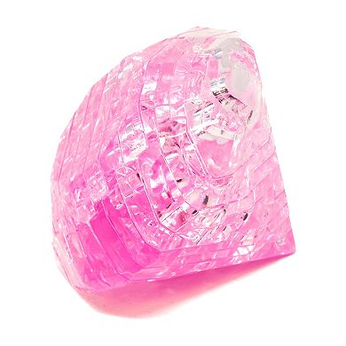 AREYOUGAMECOM 43-Piece 3D Crystal Pink Diamond Puzzle