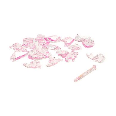 AREYOUGAMECOM 43-Piece 3D Crystal Pink Diamond Puzzle