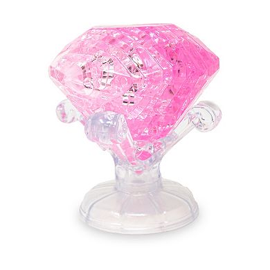 AREYOUGAMECOM 43-Piece 3D Crystal Pink Diamond Puzzle