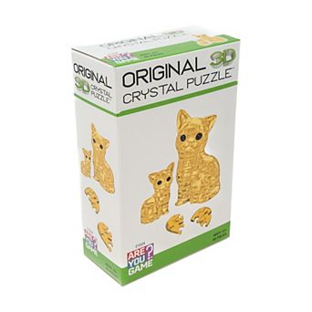 AREYOUGAMECOM 49 pc 3D Crystal Gold Cat & Kitten Puzzle
