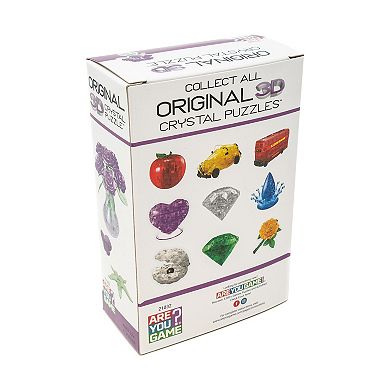 AREYOUGAMECOM 47-Piece 3D Crystal Purple Roses in a Vase Puzzle