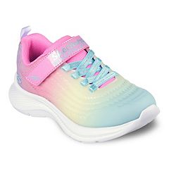 Skechers Girls' Textured Trainers with Hook and Loop Closure - GLIMMER KIKS