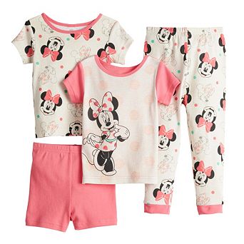 Disney's Minnie Mouse Toddler Girl "Minnie Mouse" 4 pc Pajama Set