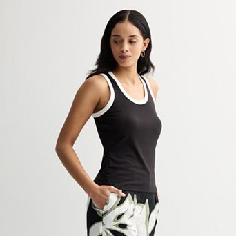 Women's Nine West Fitted Rib Tank Top