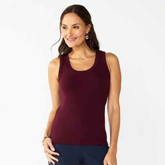 Women's Nine West Fitted Rib Tank Top