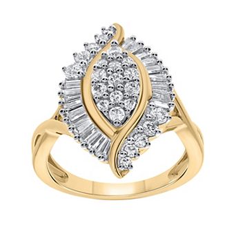 Irena Park 10k Gold 1 Carat T.W. Diamond Marquise Ring