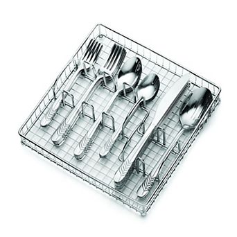 Cambridge Rasta Sand 42 pc Flatware Set with Chrome Storage Tray