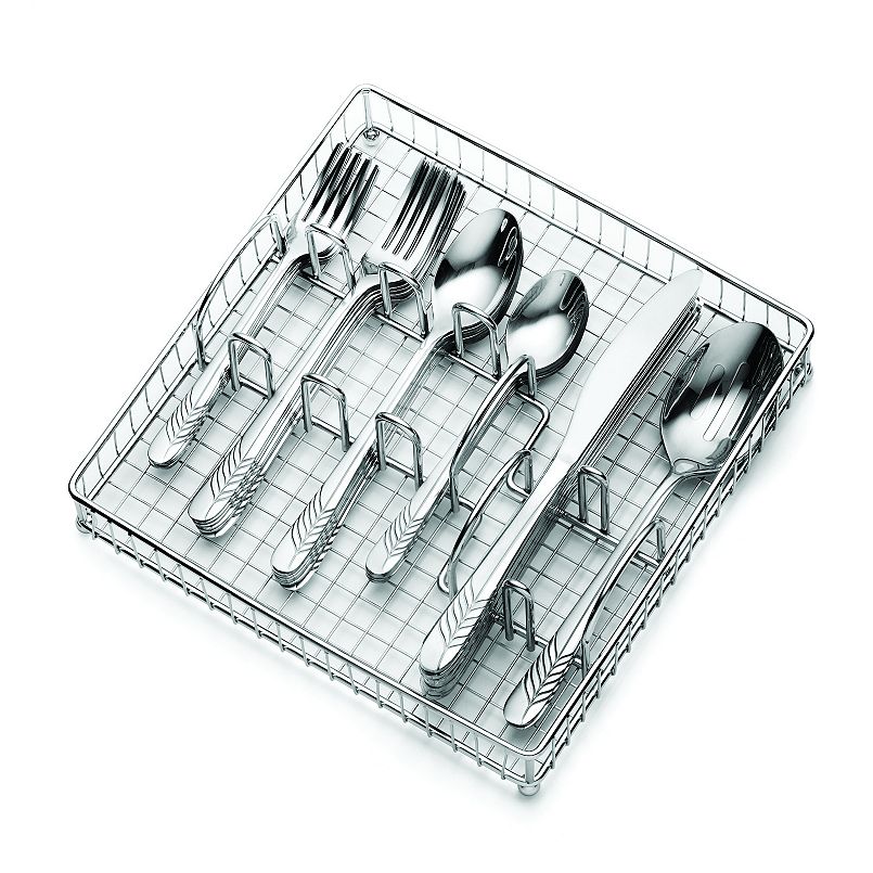 Cambridge Rasta Sand *42-pc.* Flatware Set with Chrome Storage Tray