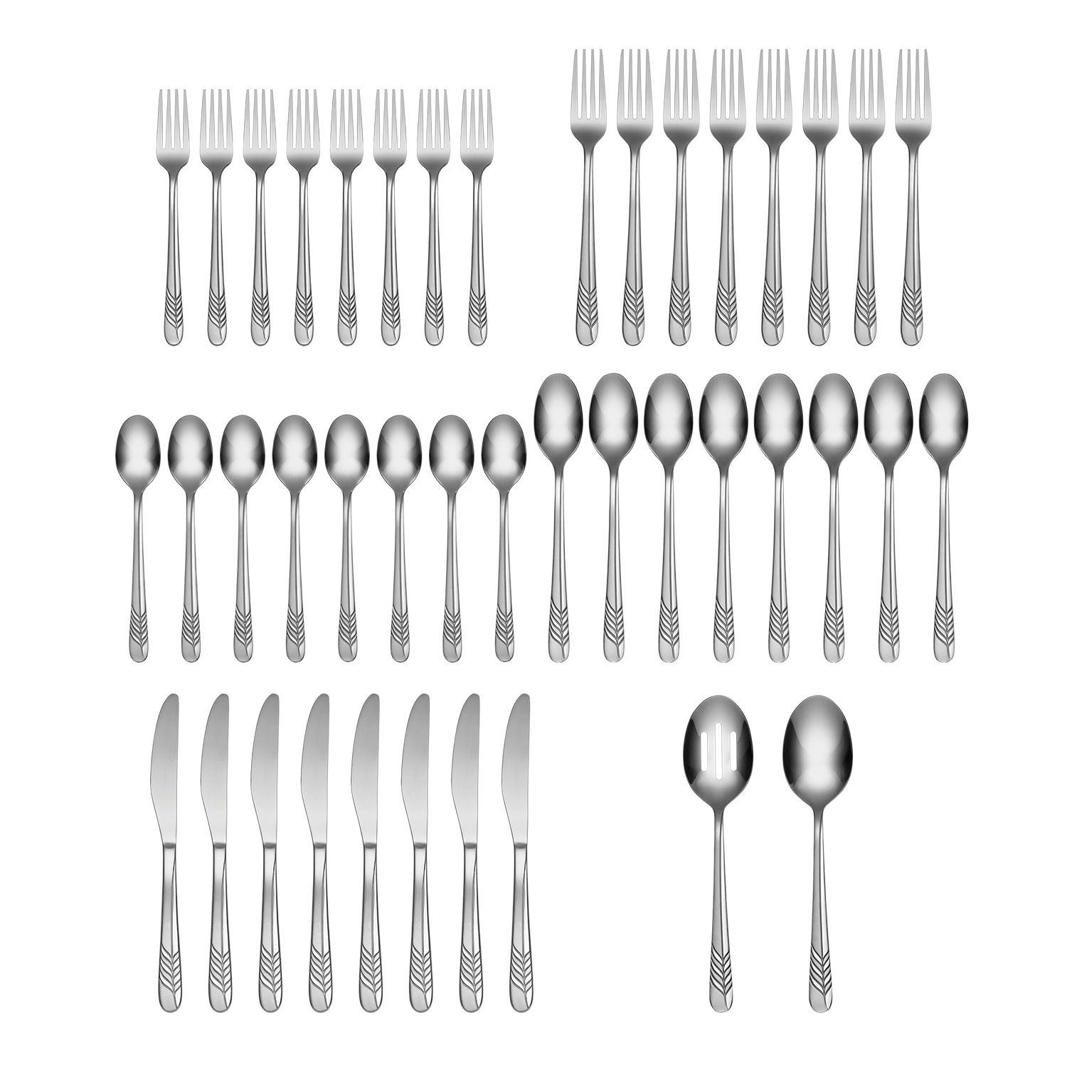 Cambridge Rasta Sand 42-pc. Flatware Set With Chrome Storage Tray