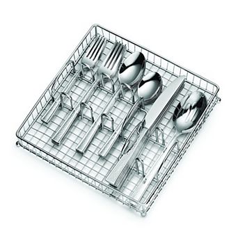 Cambridge Cormac Mirror 42 pc Flatware Set with Chrome Storage Tray