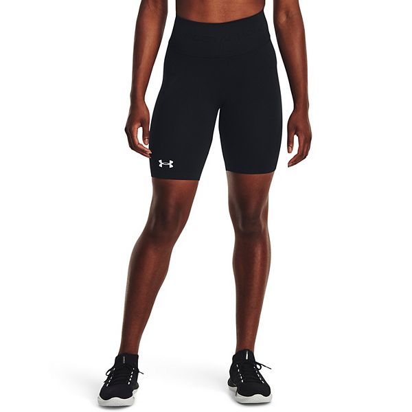 Under Armour training seamless legging shorts in black