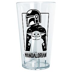 Star Wars: The Mandalorian Mythosaur Skull Acacia Wood Beverage Glass Set  of 2