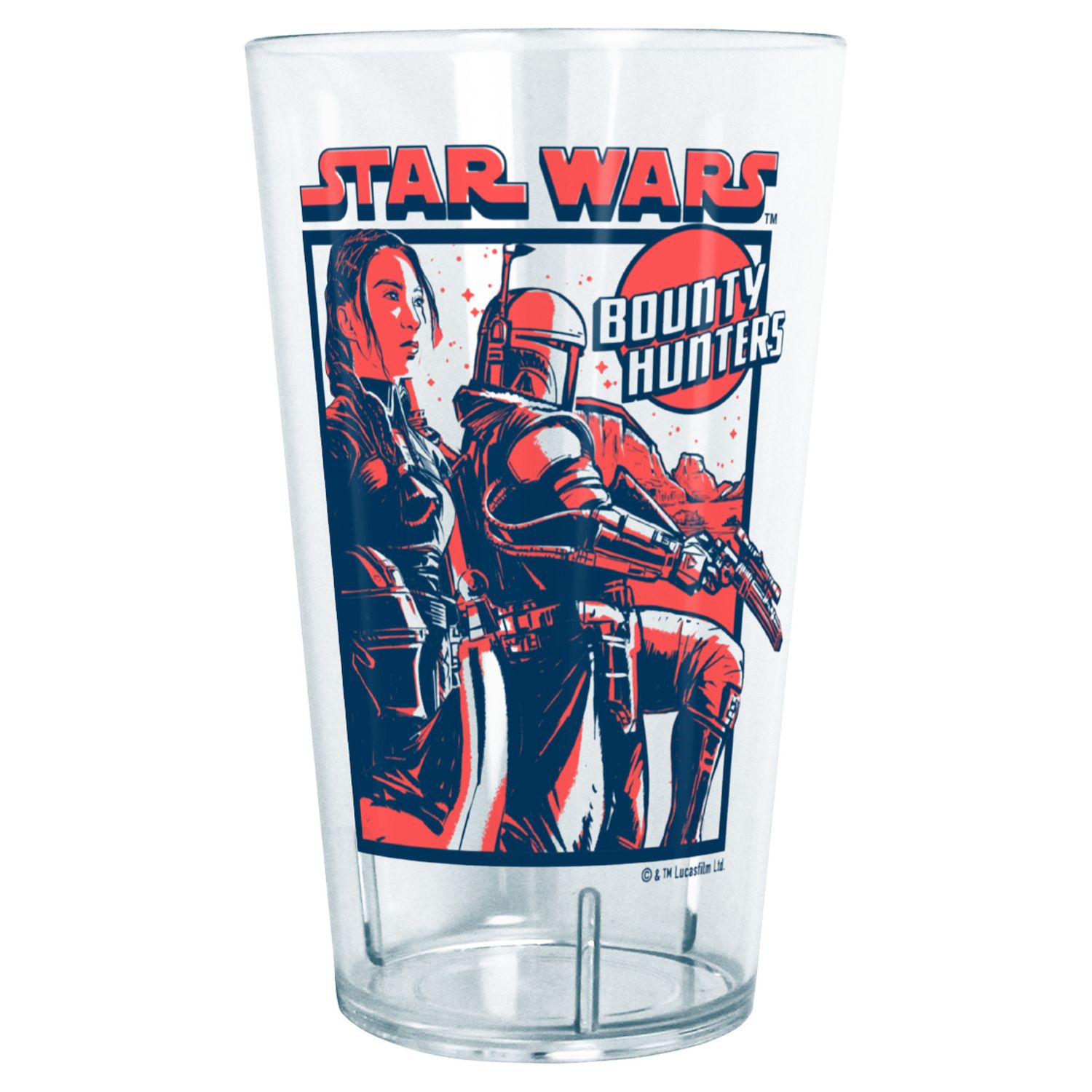 JoyJolt Star Wars Luke Skywalker Lightsaber Stemless Drinking Glass - 15 oz - Set of 2