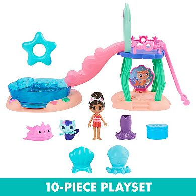 Spin Master Gabby’s Dollhouse Purr-ific Pool Playset with Gabby and MerCat Figures