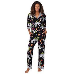 Womens Black Valentine's Day Sleepwear, Clothing