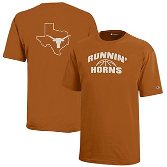 Youth Champion Texas Orange Texas Longhorns Runnin' Horns T-Shirt