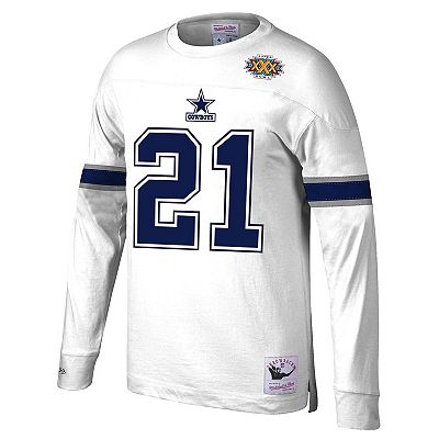 Men's Mitchell & Ness Deion Sanders White Dallas Cowboys Retired
