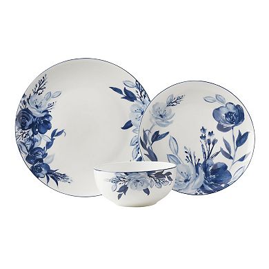 Mikasa Darcy 12-Piece Bone China Dinnerware Set