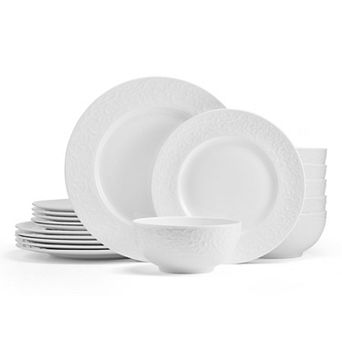 Mikasa Embossed Parchment 18 pc Bone China Dinnerware Set