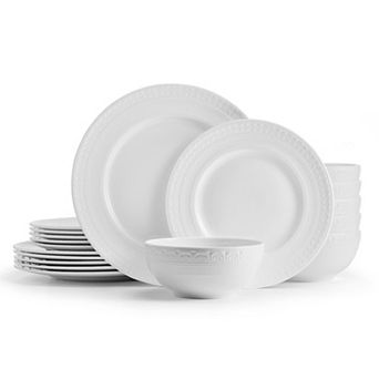 Mikasa Embossed Crown 18 pc Bone China Dinnerware Set