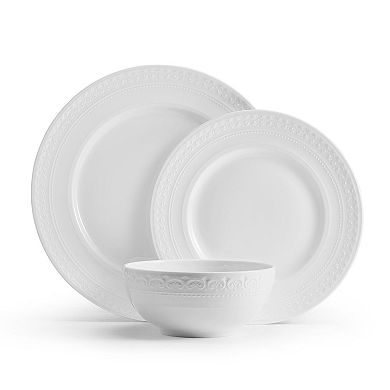 Mikasa Embossed Crown 18-Piece Bone China Dinnerware Set