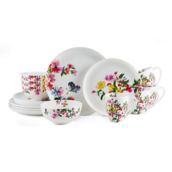 Mikasa Butterfly Garden 16 pc Bone China Dinnerware Set
