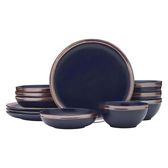 Mikasa Miller Blue 12 pc Stoneware Dinnerware Set