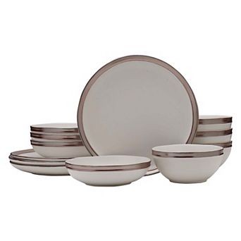 Mikasa Miller White 12 pc Stoneware Dinnerware Set