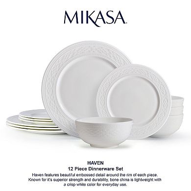 Mikasa Haven Bone China 12 pc Dinnerware Set
